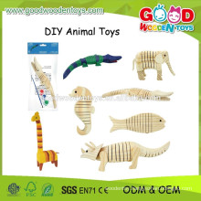 2015 New Animal DIY Painting Toys,Educational Wooden Painting Toys,Kids Popular Painting Toys